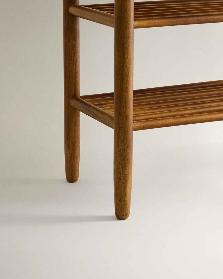 Acacia Wood Shoe Rack – 3-Tier | CURA HOME
