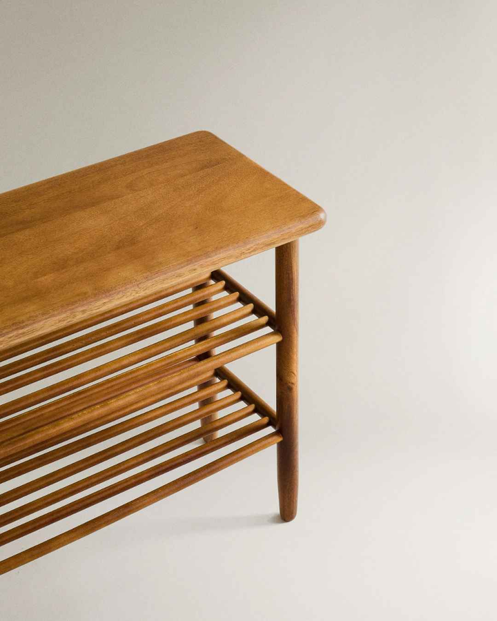 Acacia Wood Shoe Rack – 3-Tier | CURA HOME