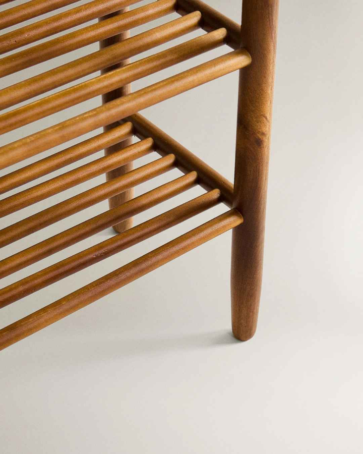 Acacia Wood Shoe Rack – 3-Tier | CURA HOME