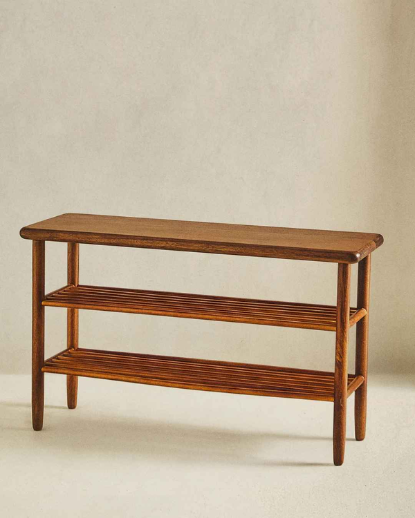 Acacia Wood Shoe Rack – 3-Tier | CURA HOME
