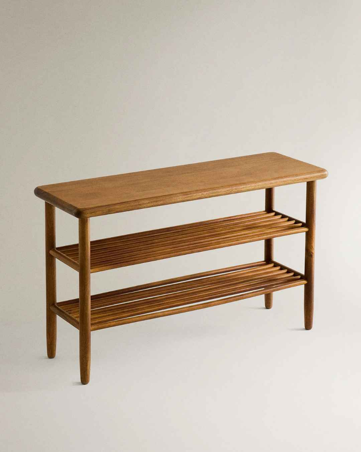 Acacia Wood Shoe Rack – 3-Tier | CURA HOME