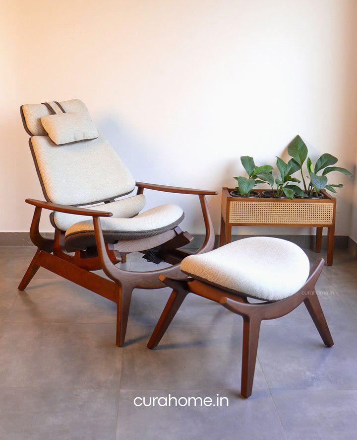 Attham Rocking Chair with Ottoman - CURA HOME - Handcrafted Luxury ...