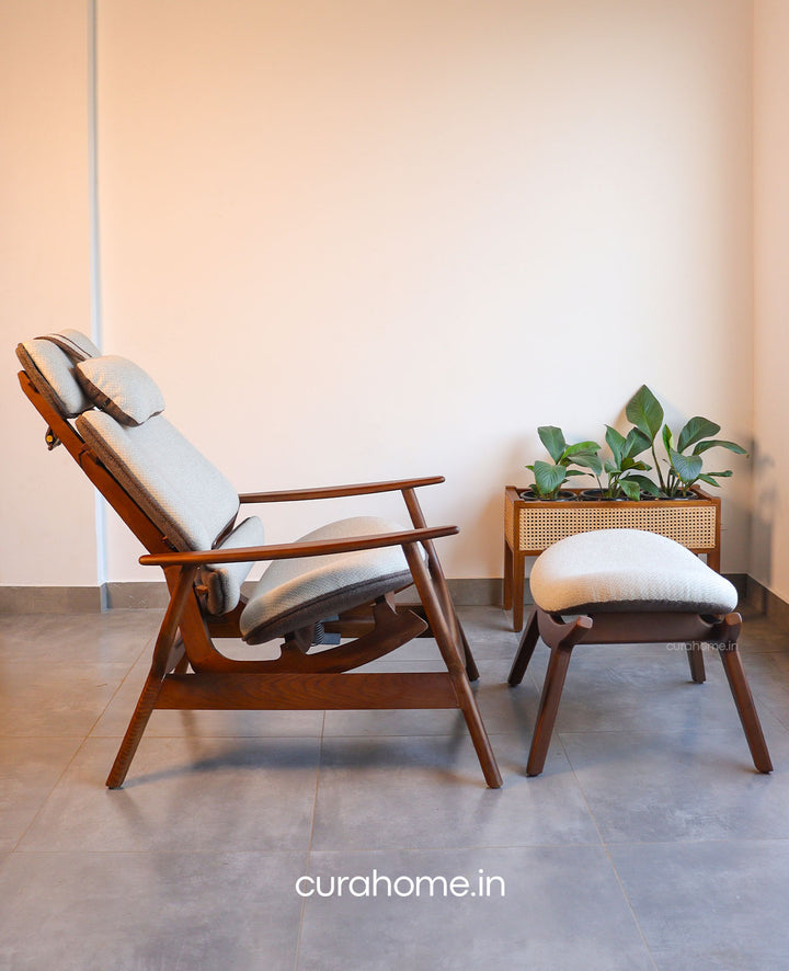 Attham Rocking Chair with Ottoman - CURA HOME - Handcrafted Luxury ...