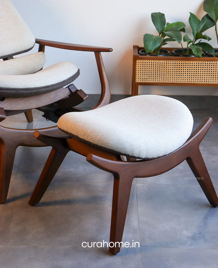 Attham Rocking Chair with Ottoman - CURA HOME - Handcrafted Luxury ...