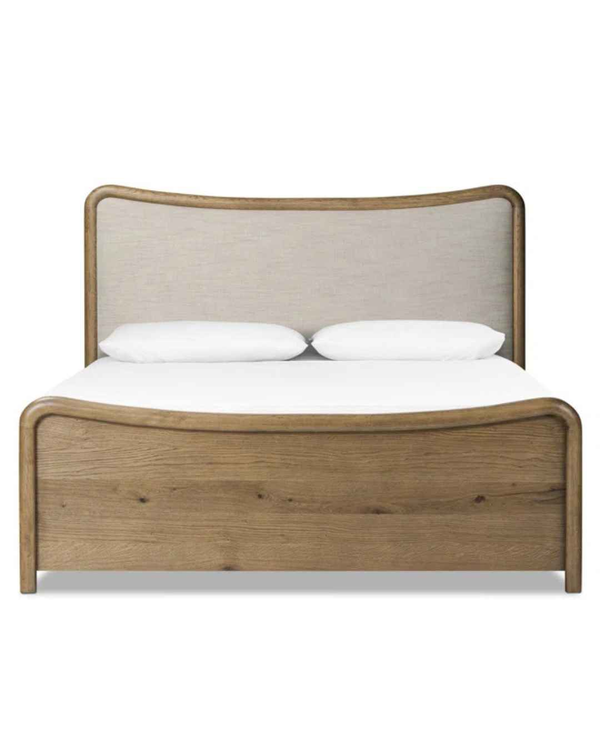 Lovella Upholstered on Ashwood Frame Bed